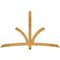 Ekena Millwork Davenport Rough Sawn Timber Gable Bracket, Western Red Cedar, 84"W x 53"H x 4"D x 4"F, 15/12 Pitch GBW084X53X0404DAV00RWR - alternate 1